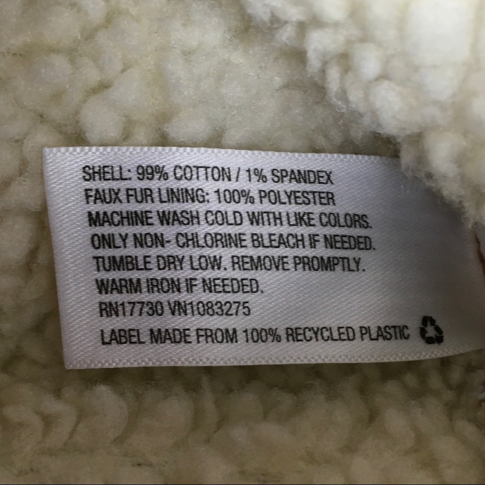 Women's Denim Sherpa Jacket Light Wash - Picture 3 of 5